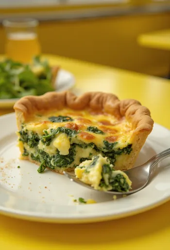 Quiche Florentine serveerituna