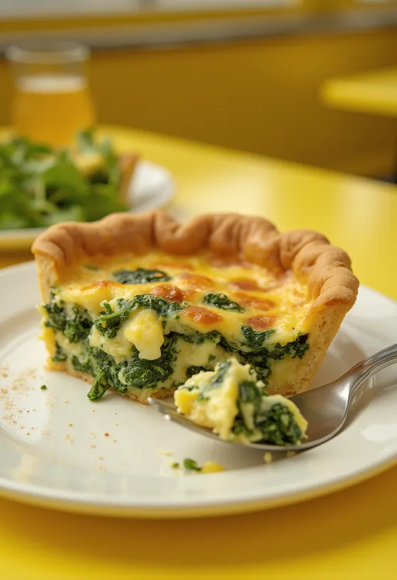 Quiche Florentine serveerituna