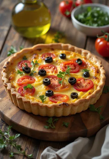 Quiche Provençale serveerituna