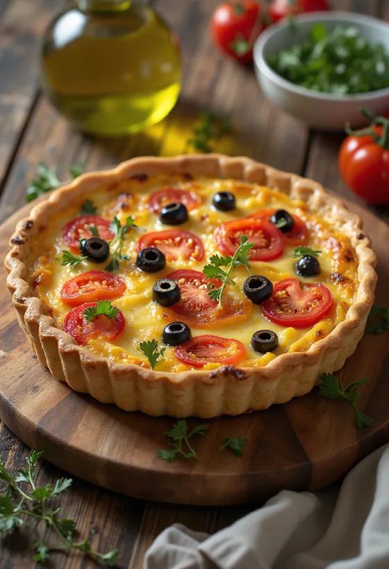 Quiche Provençale serveerituna
