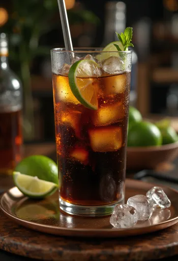 Cuba Libre kokteil värskelt serveerituna