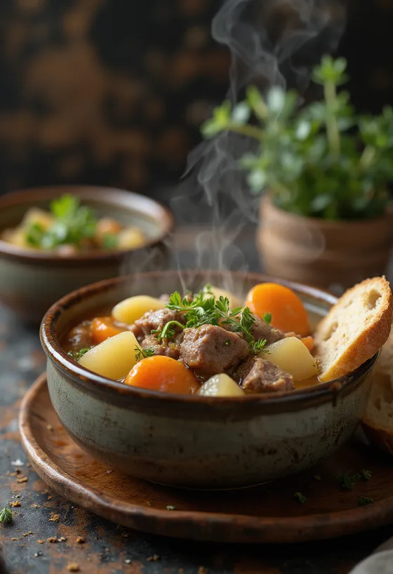 Irish Stew, traditsiooniline Iiri lambaliha pajaroog köögiviljadega
