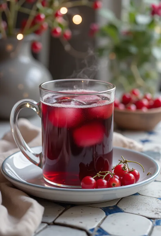 Kuum sõstrasiider kruusis