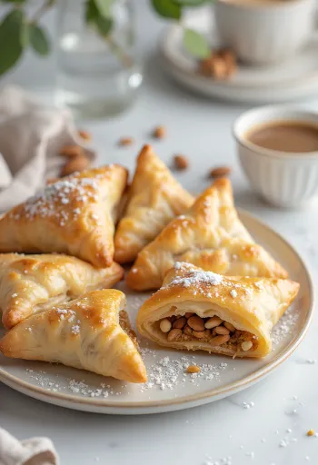 Rummine mandli-samosa küpsetatud tainas