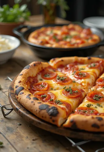 Detroit style pizza neljakandiline, paks ja krõbe