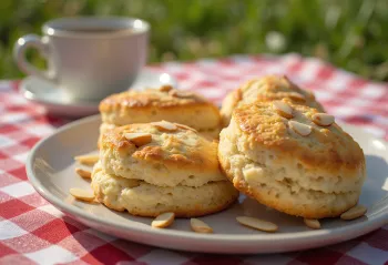 Serveeritud mandli scone