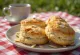 Serveeritud mandli scone