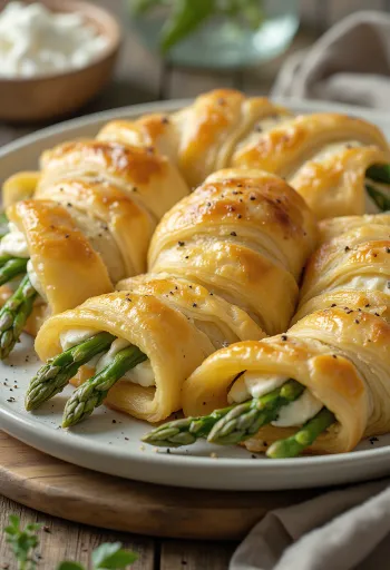 Spargliburek serveerituna