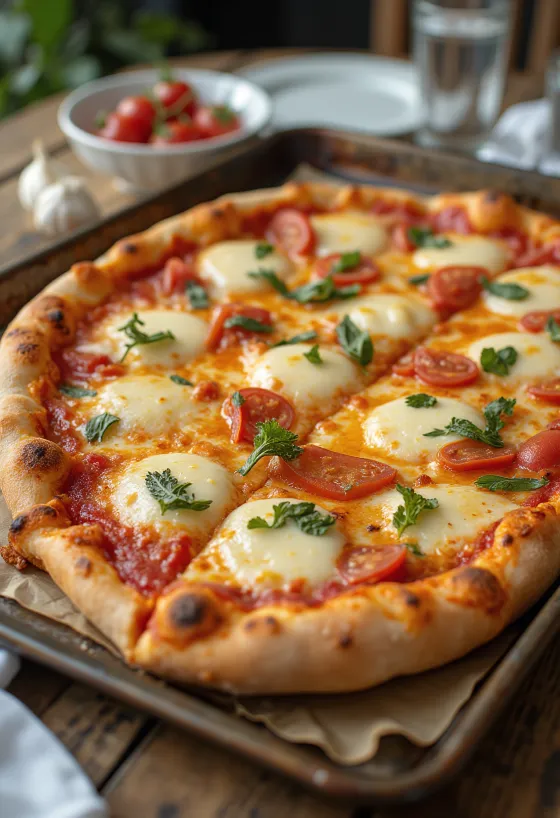 Grandma pizza kandilise taina ja juustuga