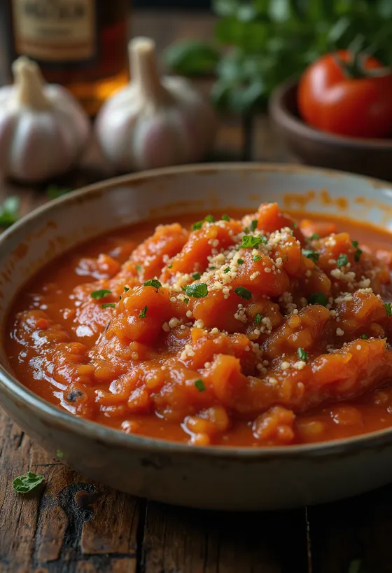 Serveeritud tilli-küüslaugu-tomatikaste