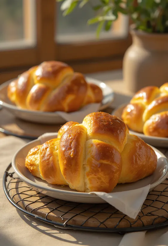 Värskelt küpsetatud kodune brioche