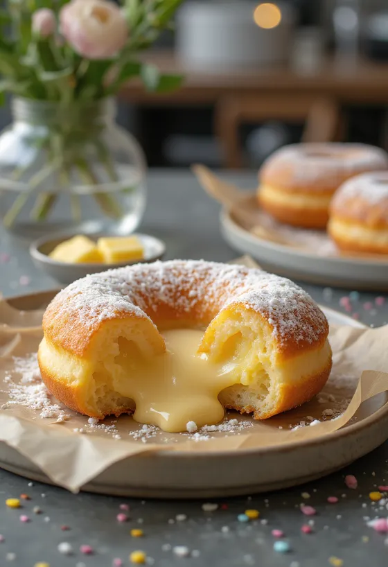 Gooey Butter pontšikud värskelt serveerituna
