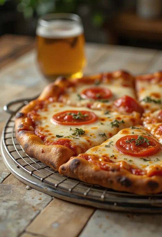 New York Style Pizza õhukese põhja ja suurte viiludega