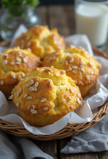 Kohupiima-kaerahelbemuffin serveerituna