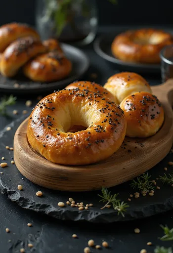 Värskelt küpsetatud Ida-Euroopa Bublik bagel