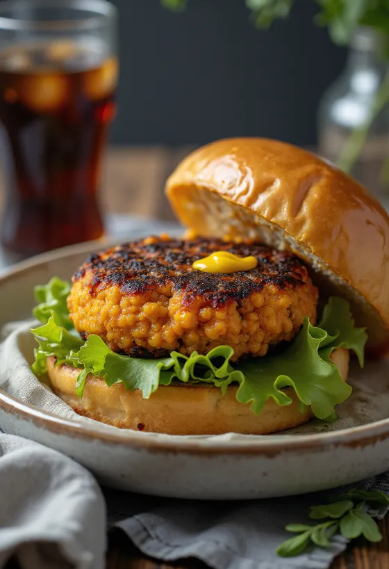 Bataadiburger värskete köögiviljadega