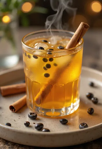 Granadillisiider serveerituna klaasis