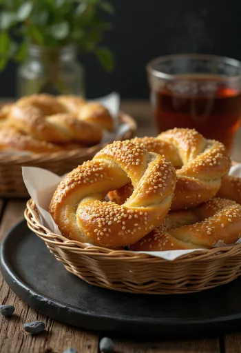 Simit - Türgi seesamirõngas serveerituna