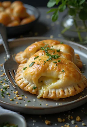 Kuldne empanada venivast mozzarella juustust