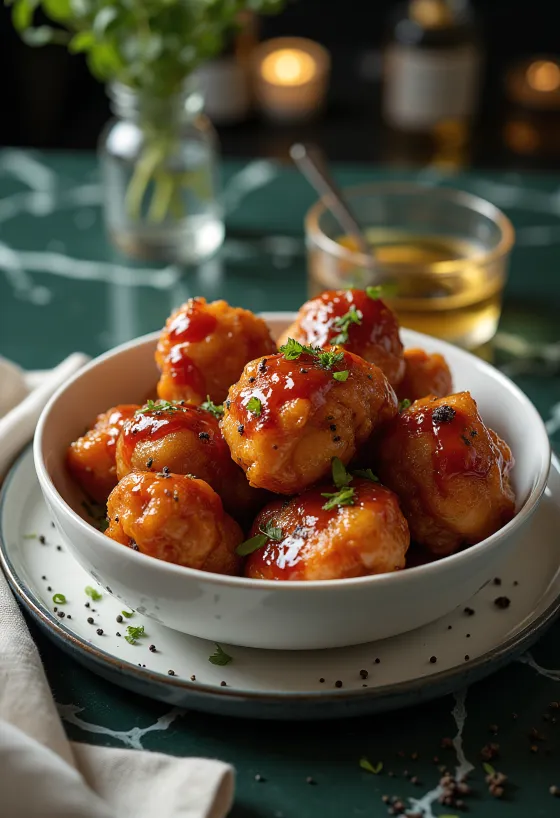 BBQ kanaampsud serveeritult