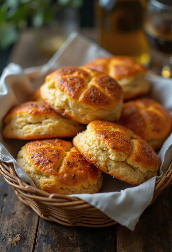 Paprikapogatsad serveerituna