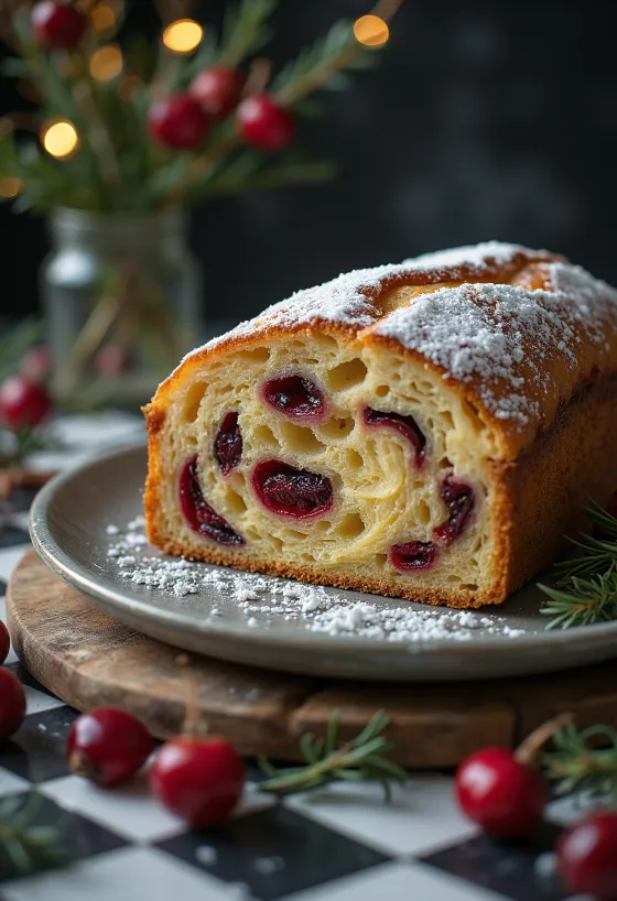 Värskelt küpsetatud Saksa stollen jõulusai
