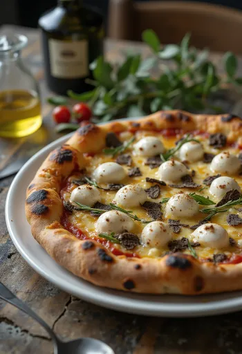 Pizza al Tartufo trühvli ja Itaalia juustudega