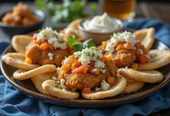 Gyros-praad praetud kanaga, värskete köögiviljade ja tzatziki kastmega
