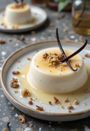 Vanilli panna cotta marjadega kaunistatult