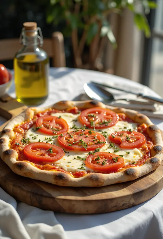 Pizza al Pomodoro Fresco värske tomati ja mozzarellaga