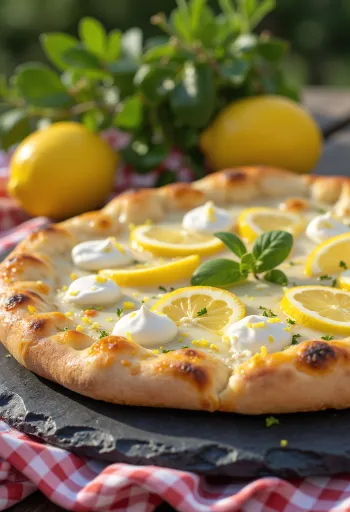 Pizza al Limone serveeritult