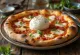 Pizza alla Burrata värske burrata juustu ja basiilikuga
