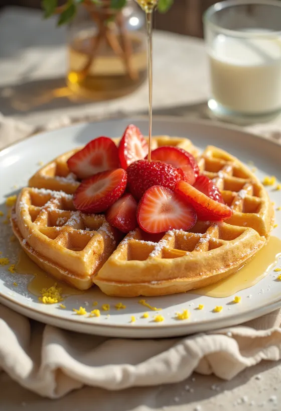 Lihavõttevahvlid värskete maasikate ja vahukoorega