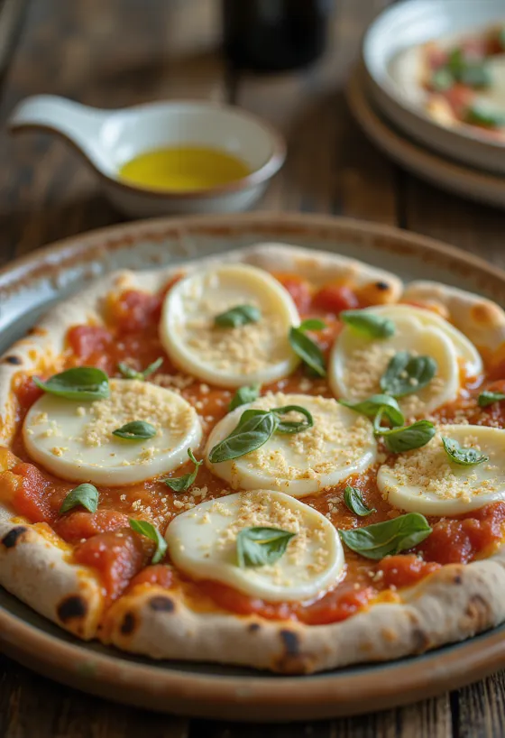 Pizza Cilentana pühvlipiimamozzarella ja provolone juustuga
