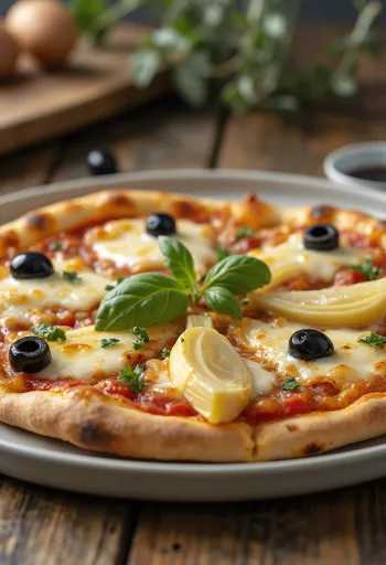 Pizza ai Carciofi e Olive artišoki ja oliividega