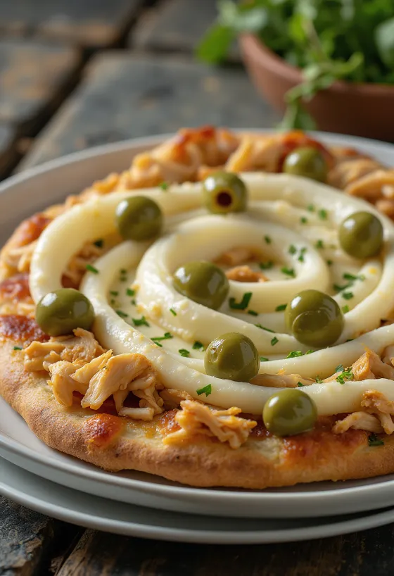 Pizza de Frango com Catupiry kanafilee ja toorjuustuga