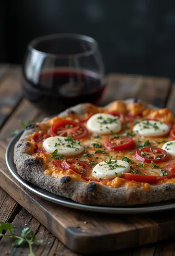 Pizza di Grano Arso põletatud viljast ja Itaalia juustudega