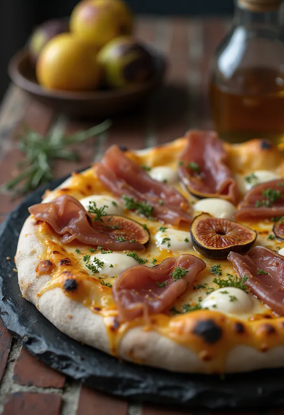 Pizza ai Fichi e Prosciutto viigimarjade ja singiga