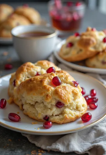 Granaatõuna scone serveeritult