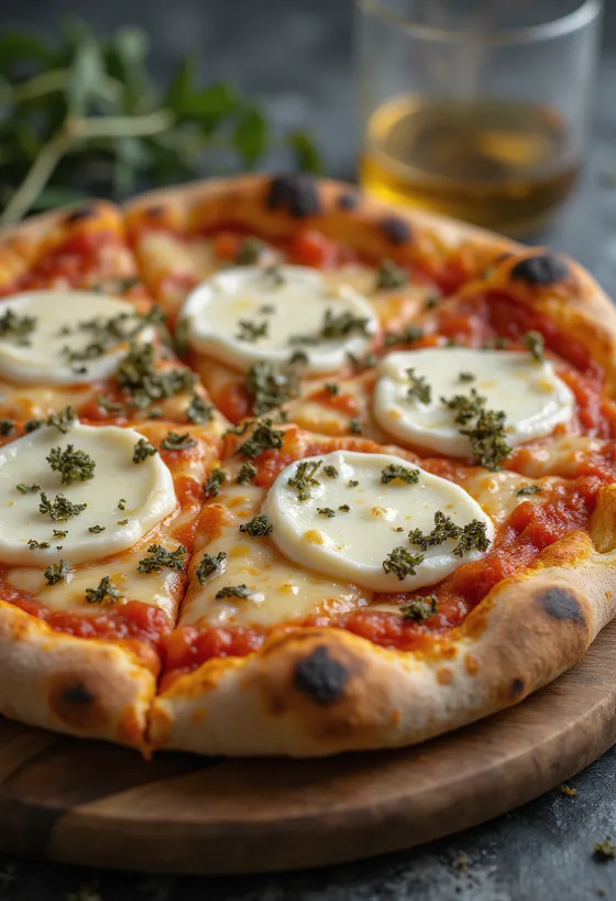 Pizza ai Formaggi di Capra kitsejuustu ja mozzarellaga