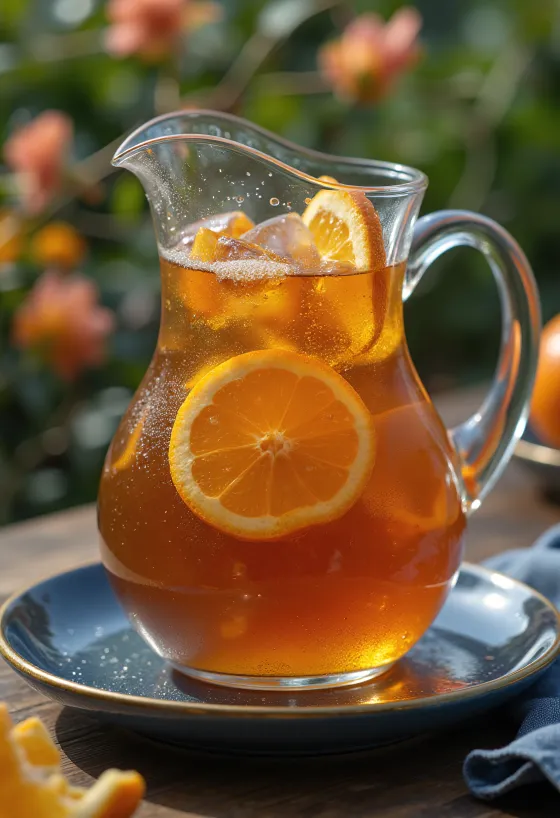 Apelsini-mee jäätee klaasis