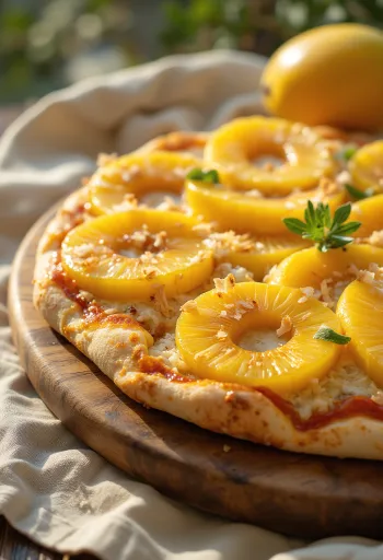 Pizza ai Frutti Tropicali troopiliste puuviljade ja ricottaga